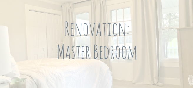 Farmhouse style master bedroom renovation before and after